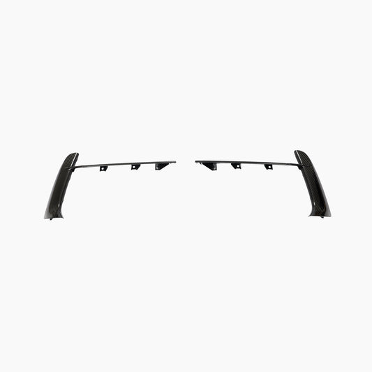 Replacement Style Carbon Fiber Front Bumper Canards for Chevrolet Corvette C8 2020-2022