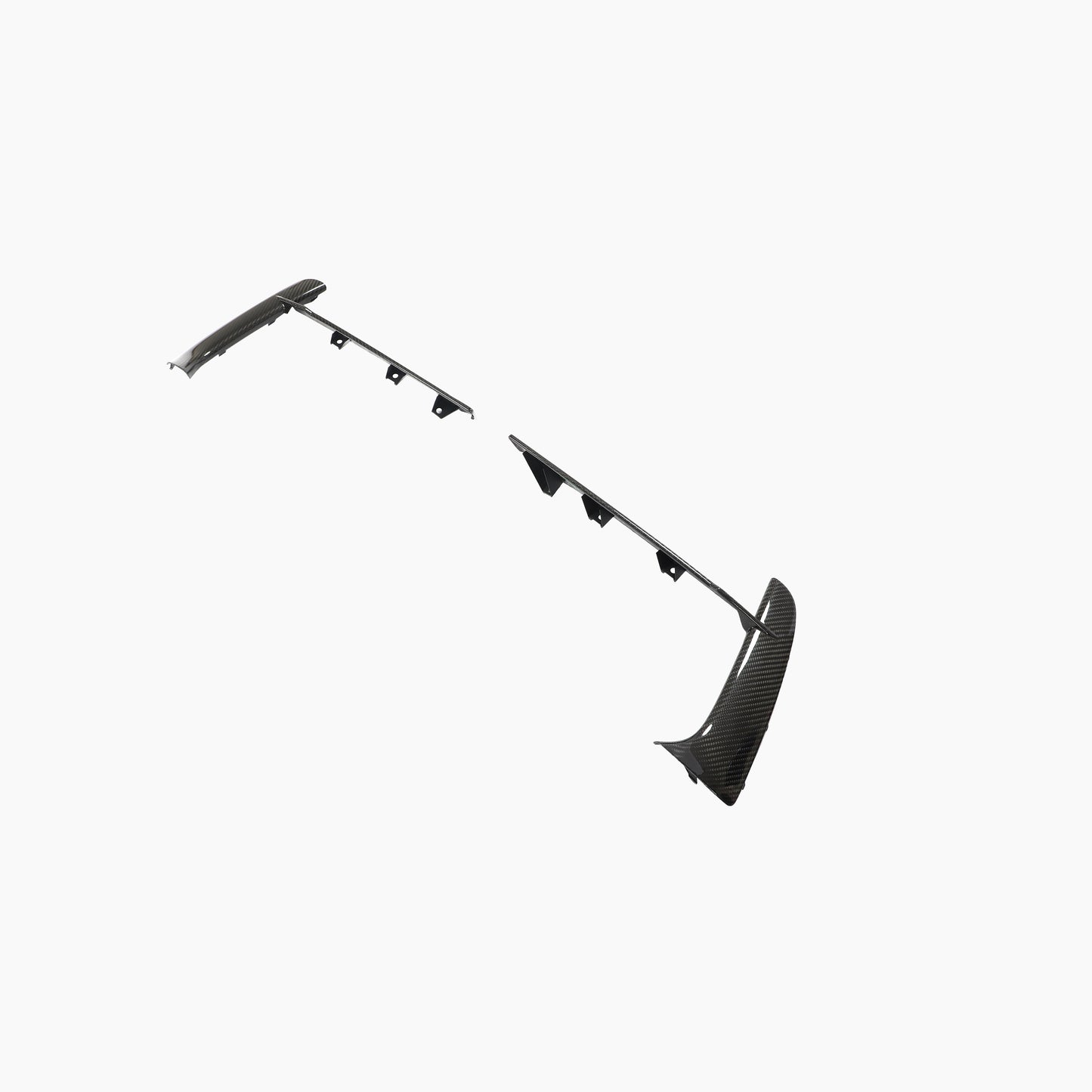 Replacement Style Carbon Fiber Front Bumper Canards for Chevrolet Corvette C8 2020-2022