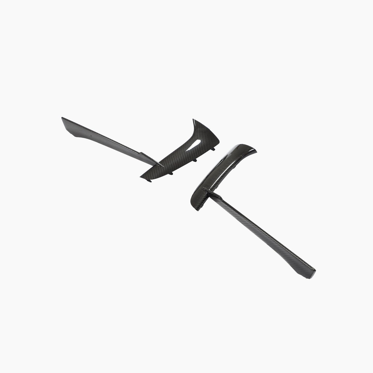Replacement Style Carbon Fiber Front Bumper Canards for Chevrolet Corvette C8 2020-2022