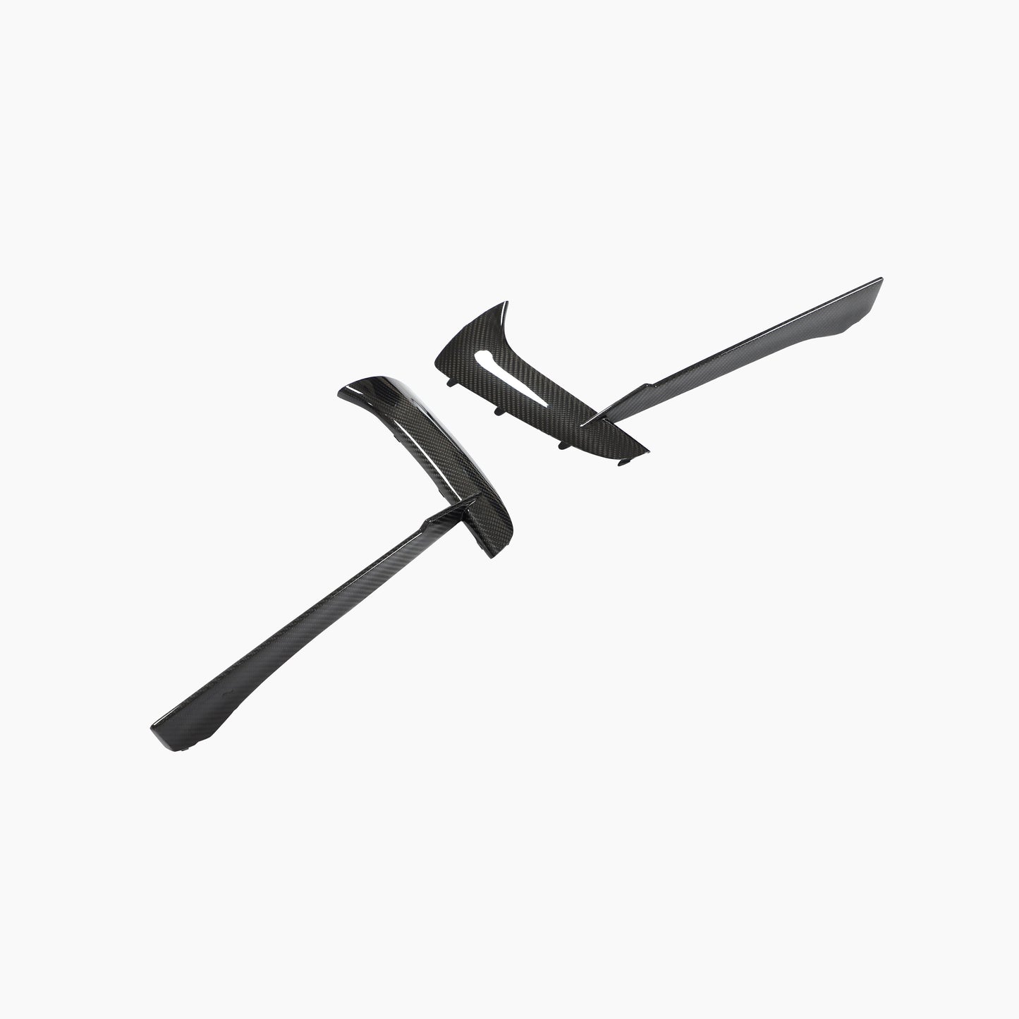 Replacement Style Carbon Fiber Front Bumper Canards for Chevrolet Corvette C8 2020-2022