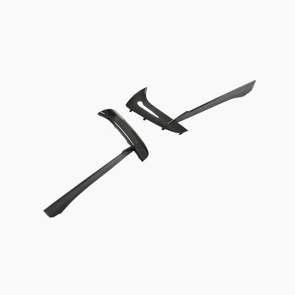 Replacement Style Carbon Fiber Front Bumper Canards for Chevrolet Corvette C8 2020-2022