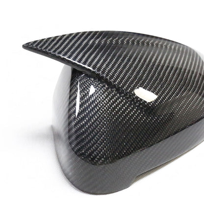 ST Style Carbon Fiber REPLACEMENT Mirror Caps for Audi A4 / S4 B9 B9.5 (2016-2023) RS4 LCI B9.5 (2019-2024) (Without Lane Assist)