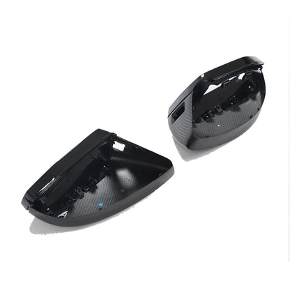ST Style Carbon Fiber REPLACEMENT Mirror Caps for Audi A6/S6/RS6 A7/S7/RS7 C8 (2019-2024) (With Lane Assist)