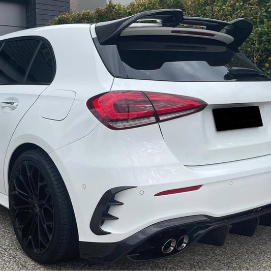 ST Style Carbon Fiber Rear Canards for Mercedes Benz A45 AMG W177 Facelift (2023+)