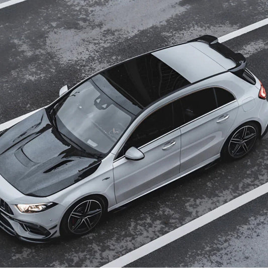 ST Style Carbon Fiber Roof Spoiler for Mercedes Benz A-Class W177 Pre-Facelift Hatchback (2018-2022)