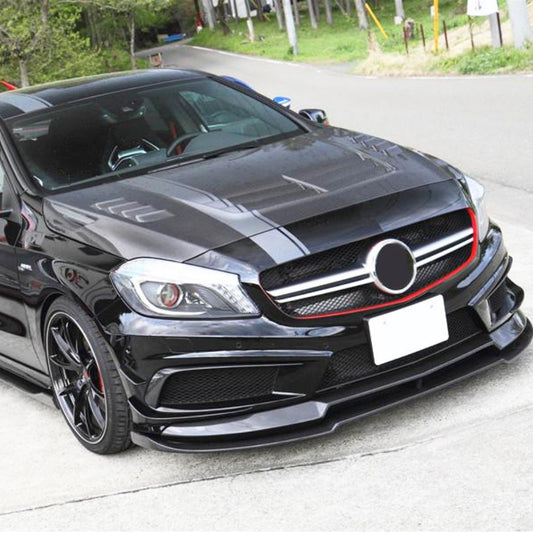 VRS Style Carbon Fiber Front Lip for Mercedes Benz A-Class W176 Sport/A45 AMG Pre-Facelift (2012-2015)