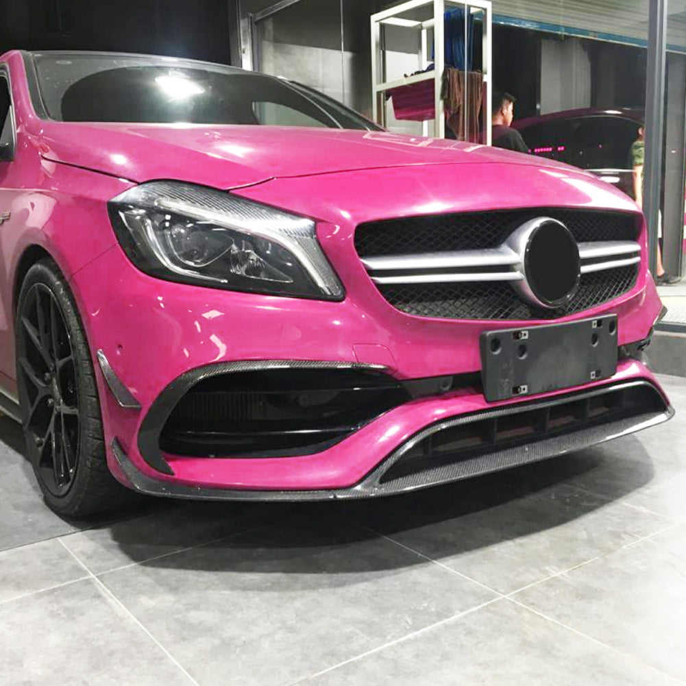 ST Style Carbon Fiber Front Lip for Mercedes Benz A-Class W176 Sport/A45 AMG Facelift (2016-2018)