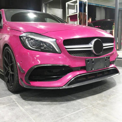 ST Style Carbon Fiber Front Lip for Mercedes Benz A-Class W176 Sport/A45 AMG Facelift (2016-2018)