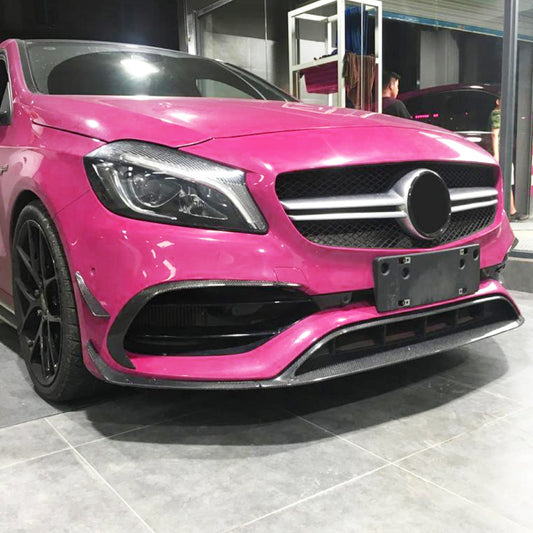 ST Style Carbon Fiber Front Lip for Mercedes Benz A-Class W176 Sport/A45 AMG Facelift (2016-2018)