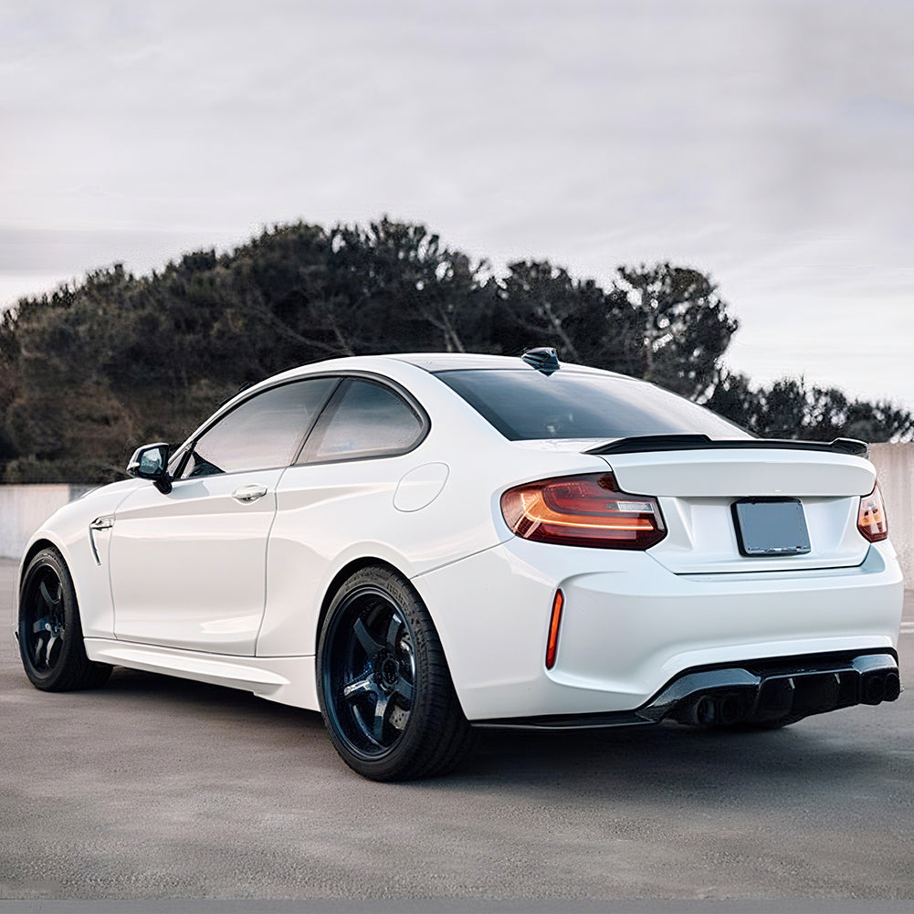 CS Style Carbon Fiber Rear Trunk Spoiler for BMW 2 Series F22 /M2 F87 Coupe（2014-2021)