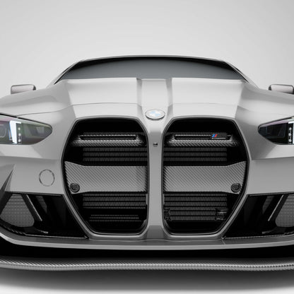 BMW M4 G82 carbon fiber front grille with ACC front-on view