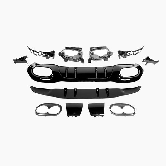 Gloss Black Rear Diffuser for Mercedes Benz A45 AMG W177 Hatchback (2020+)