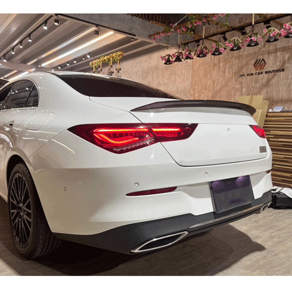ST Style Carbon Fiber Rear Spoiler for Mercedes Benz CLA C118 & CLA 45 S AMG Pre‑Facelift & Facelift (2019–2024)