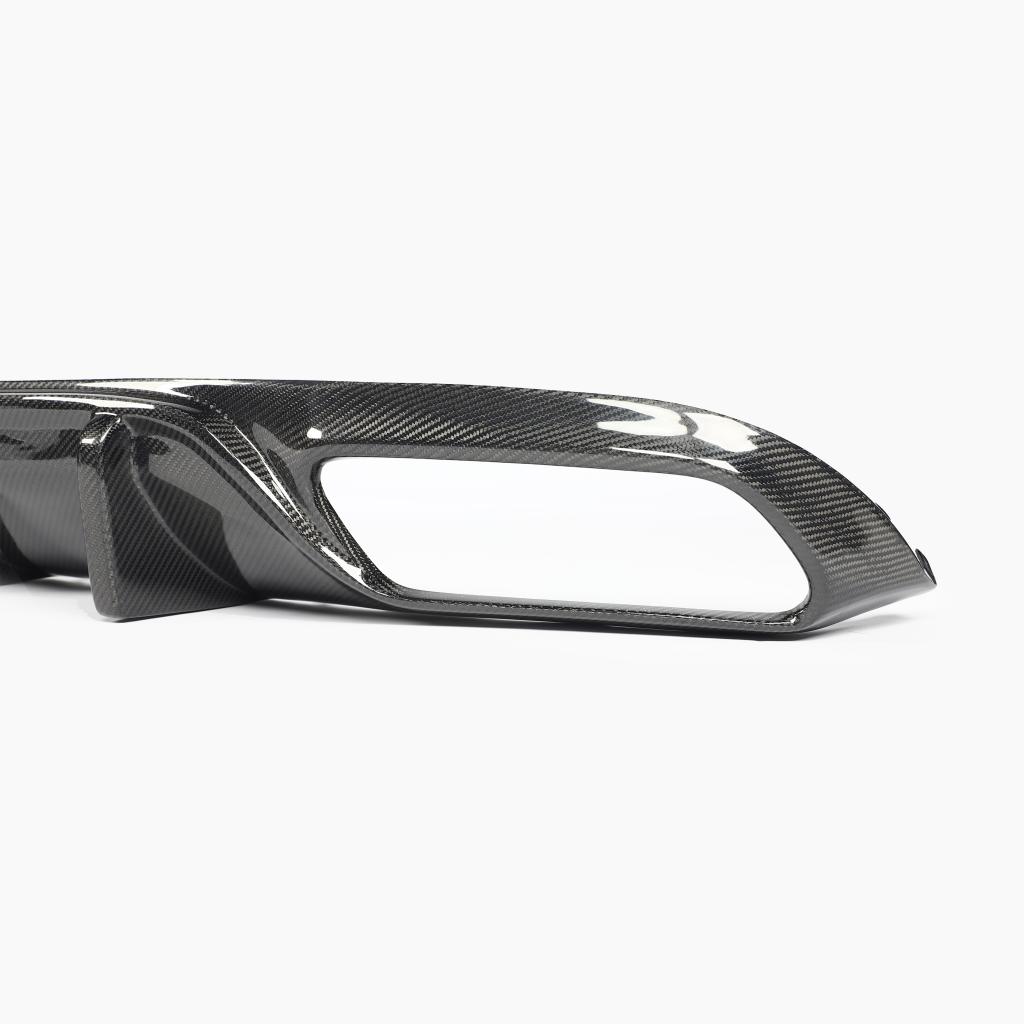 ST Style Carbon Fiber Rear Diffuser For Mercedes Benz C‑Class W205 Pre‑Facelift Coupé (2014–2018)