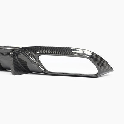 ST Style Carbon Fiber Rear Diffuser For Mercedes Benz C‑Class W205 Pre‑Facelift Coupé (2014–2018)