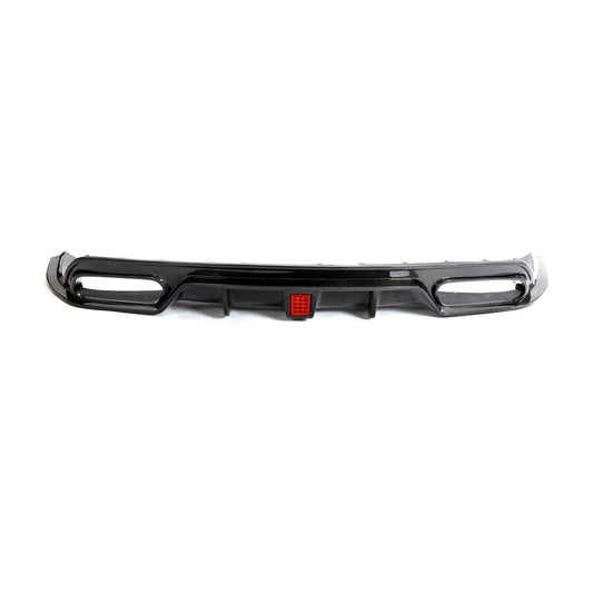 ST Style Carbon Fiber Rear Diffuser With LED for Mercedes Benz CLA C117 Sport & CLA 45 AMG C117 Facelift (2017–2019)