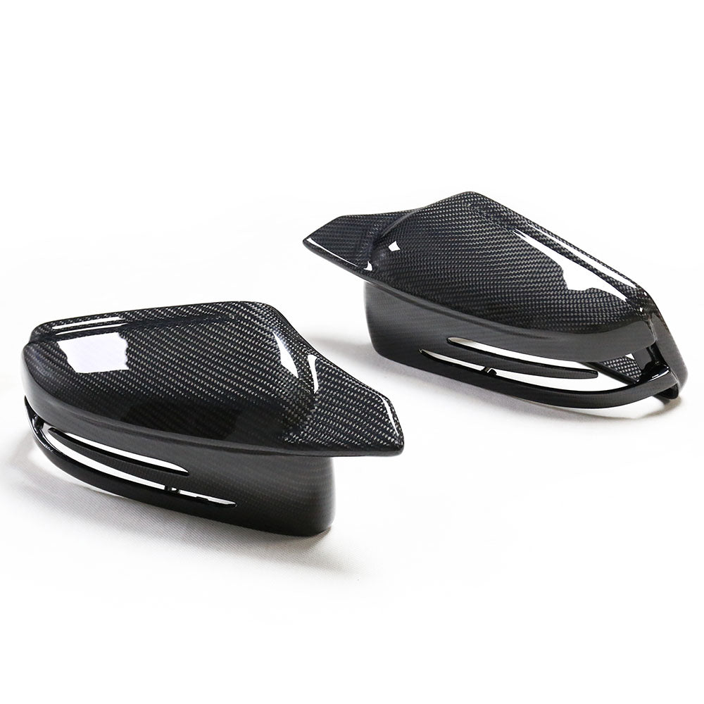 ST Style REPLACEMENT Carbon Fiber Mirror Covers for Mercedes Benz C63 W204 Facelift 2011-2015