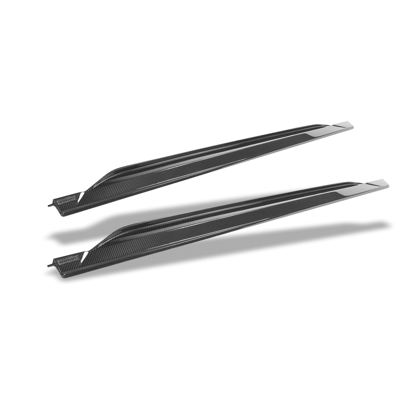 Audi RS3 8Y carbon fiber side skirts, rear transition view