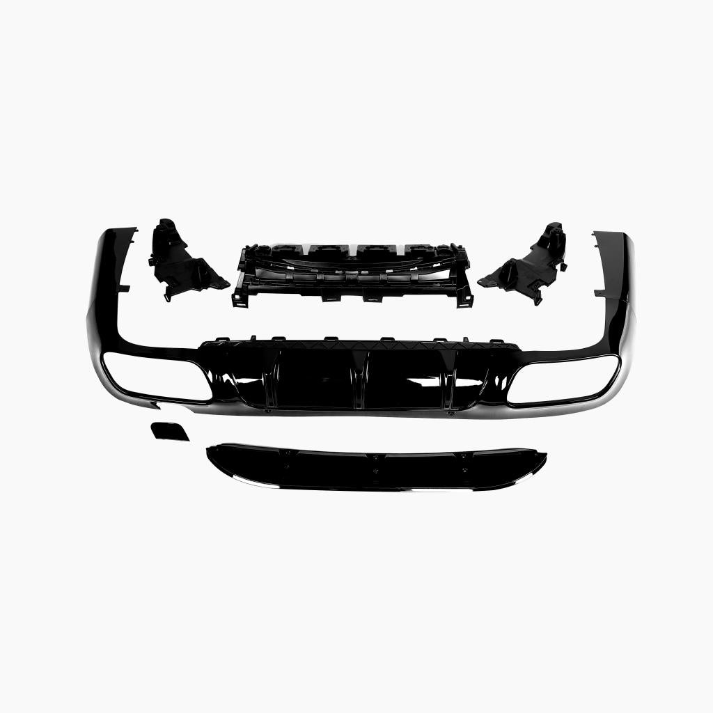Gloss Black Dual Exhaust Rear Diffuser Kit for Mercedes Benz CLS W257 (2018-2023)