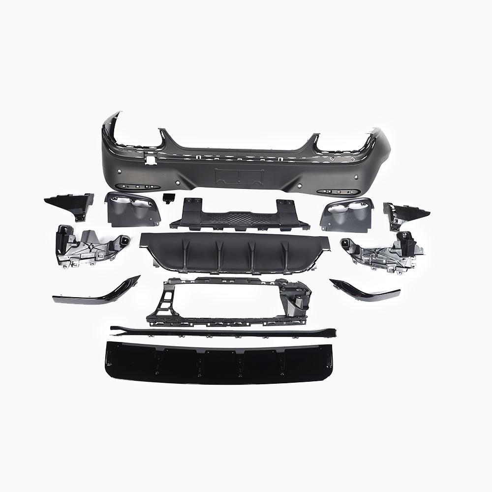 Mercedes-Benz GLC C254 (2023–present) GLC43 Coupe Diffuser With Black Pipe For AMG-Line/ Black