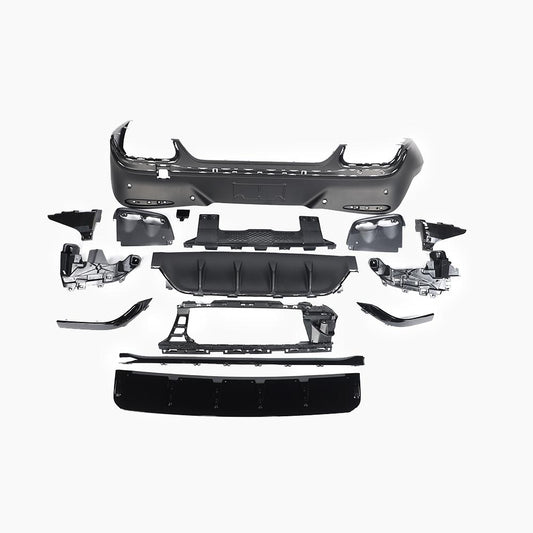 Mercedes-Benz GLC C254 (2023–present) GLC43 Coupe Diffuser With Black Pipe For AMG-Line/ Black