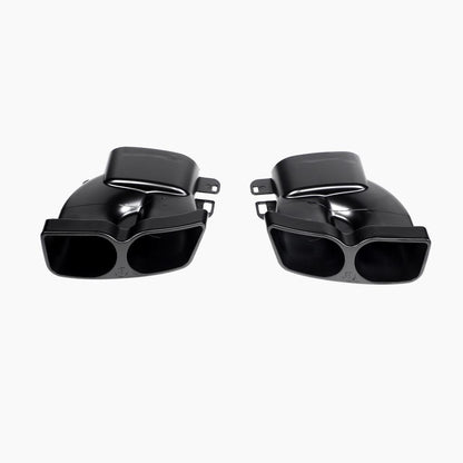 Brabus Style Gloss Black Rear Diffuser Lip Set for Mercedes Benz S-Class W222 Pre-Facelift (2014-2017)
