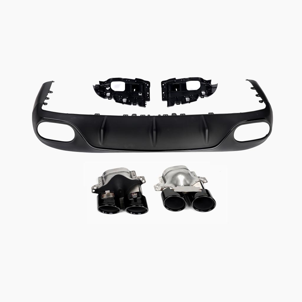 Gloss Black Rear Diffuser Lip Set for Mercedes Benz E-Class C238 AMG Coupe (2017-2023)
