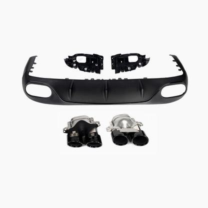 Gloss Black Rear Diffuser Lip Set for Mercedes Benz E-Class C238 AMG Coupe (2017-2023)