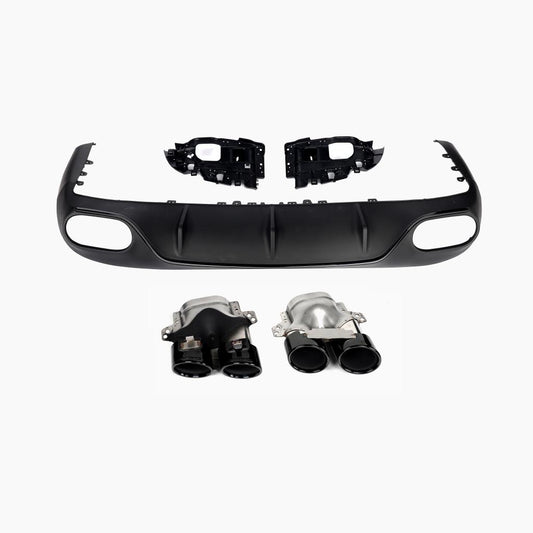 Gloss Black Rear Diffuser Lip Set for Mercedes Benz E-Class C238 AMG Coupe (2017-2023)