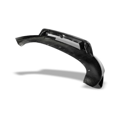 Carbon fiber front lip corner detail on the facelift Model Y
