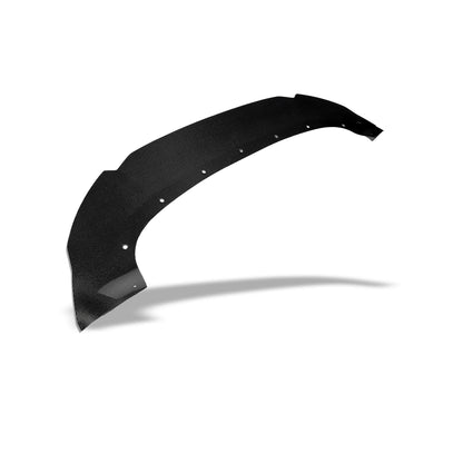 Close-up of the carbon fiber front lip leading edge on Model Y