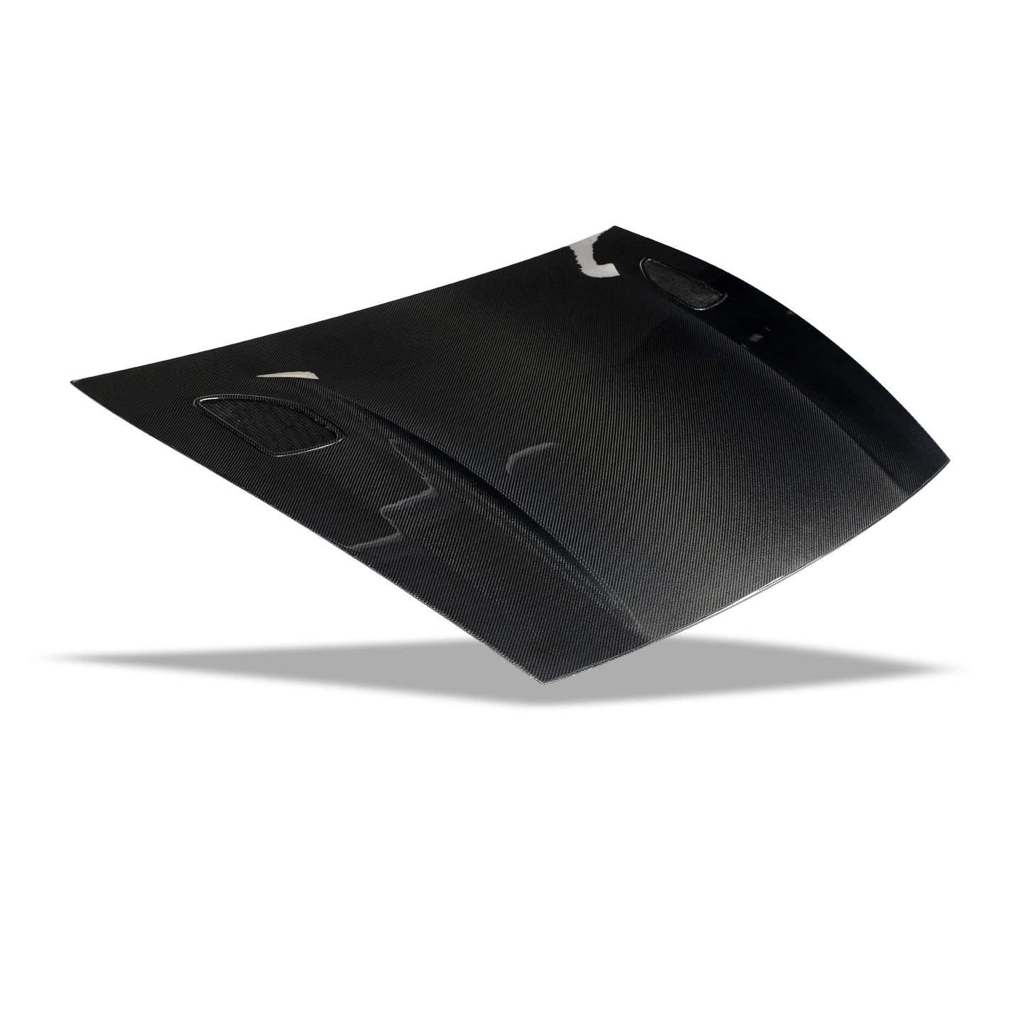 Carbon fiber hood fitted with clean panel gaps on Model Y facelift