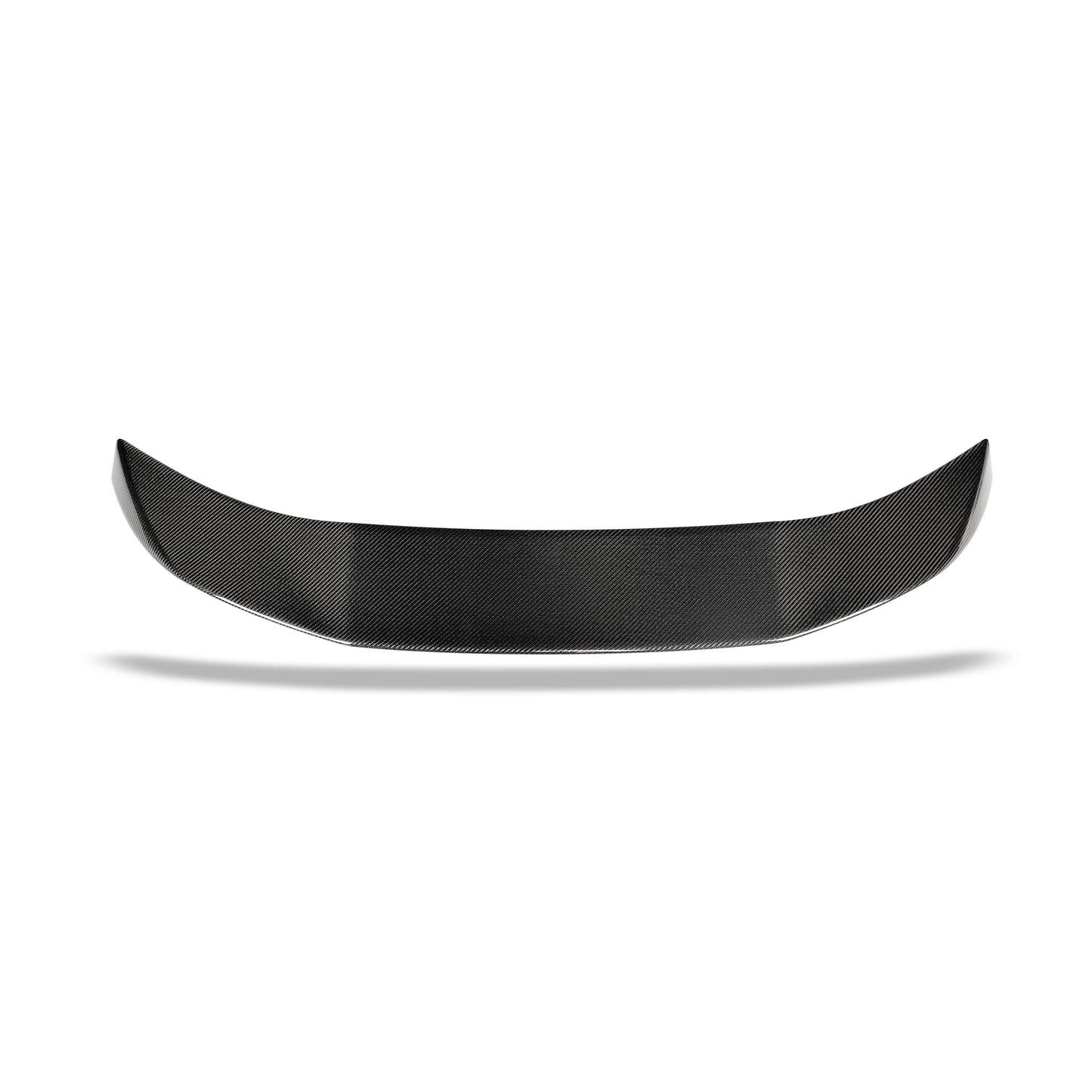 Tesla Model Y carbon fiber rear spoiler, gloss surface detail