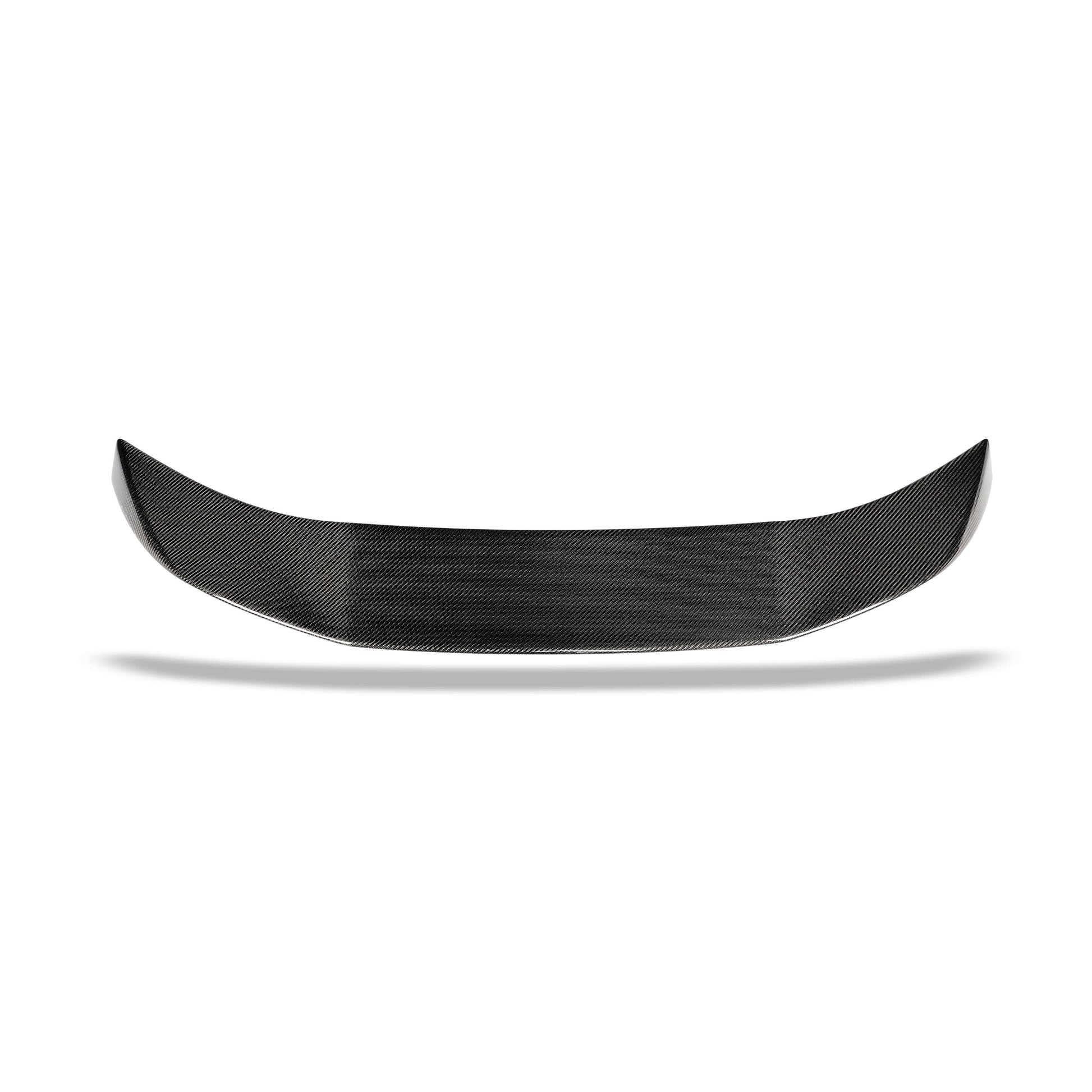Tesla Model Y carbon fiber rear spoiler, gloss surface detail