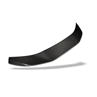 Tesla Model Y carbon fiber rear spoiler, edge profile detail
