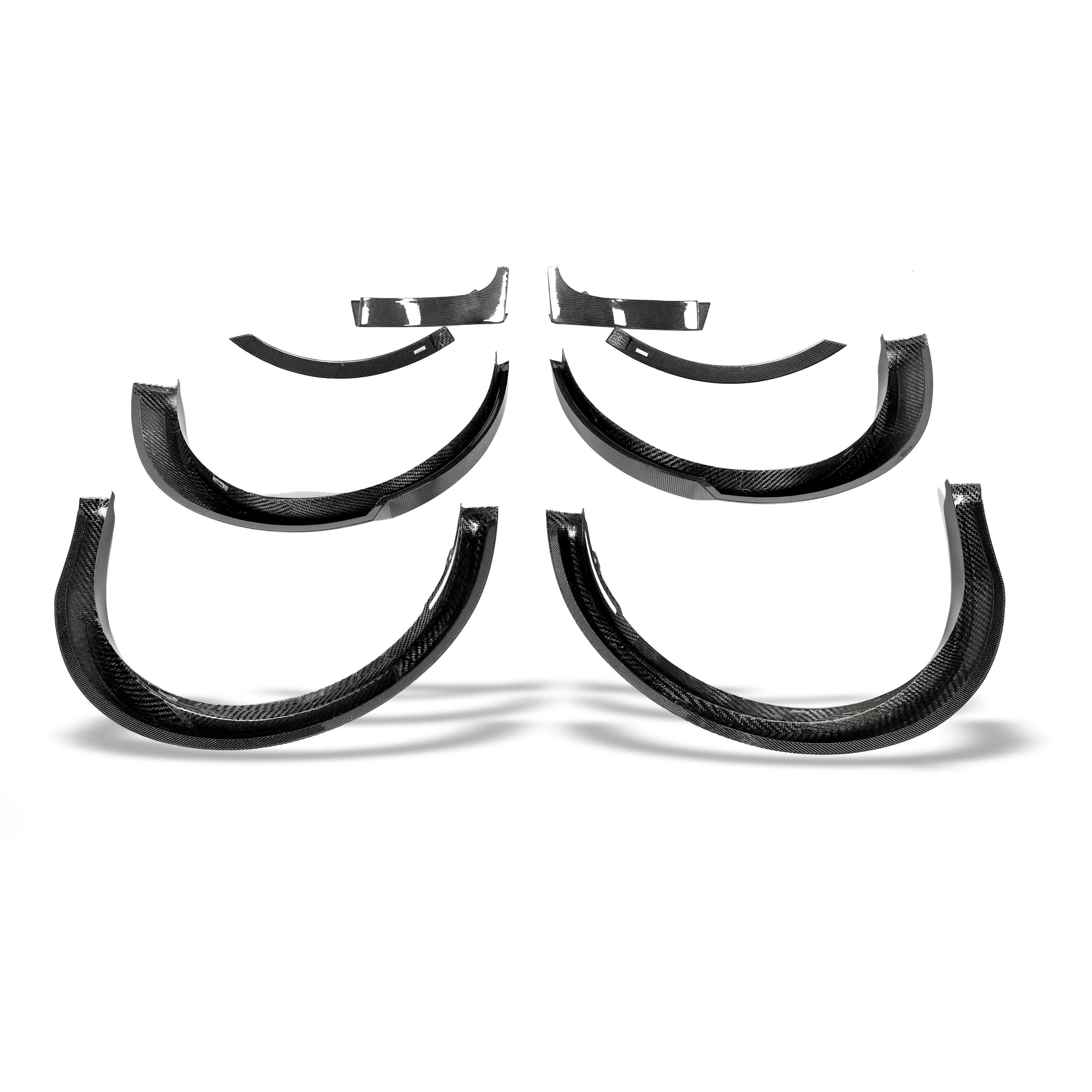 Carbon fiber arch trim edge detail showing precise contour fit