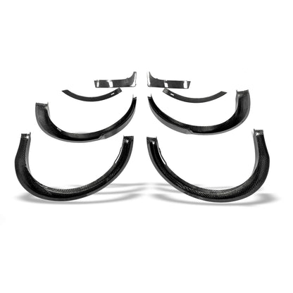 Carbon fiber arch trim edge detail showing precise contour fit