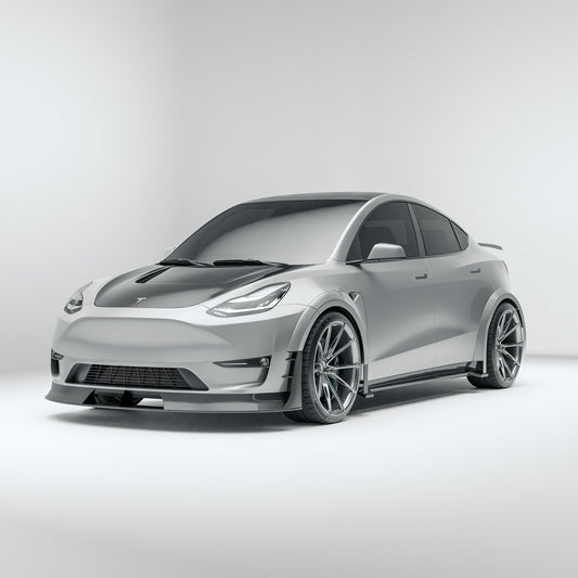 Tesla Model Y carbon fiber front lip main product view