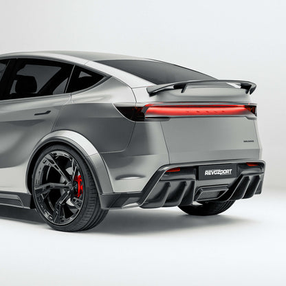 Tesla Model Y Juniper carbon fiber rear diffuser, full product view