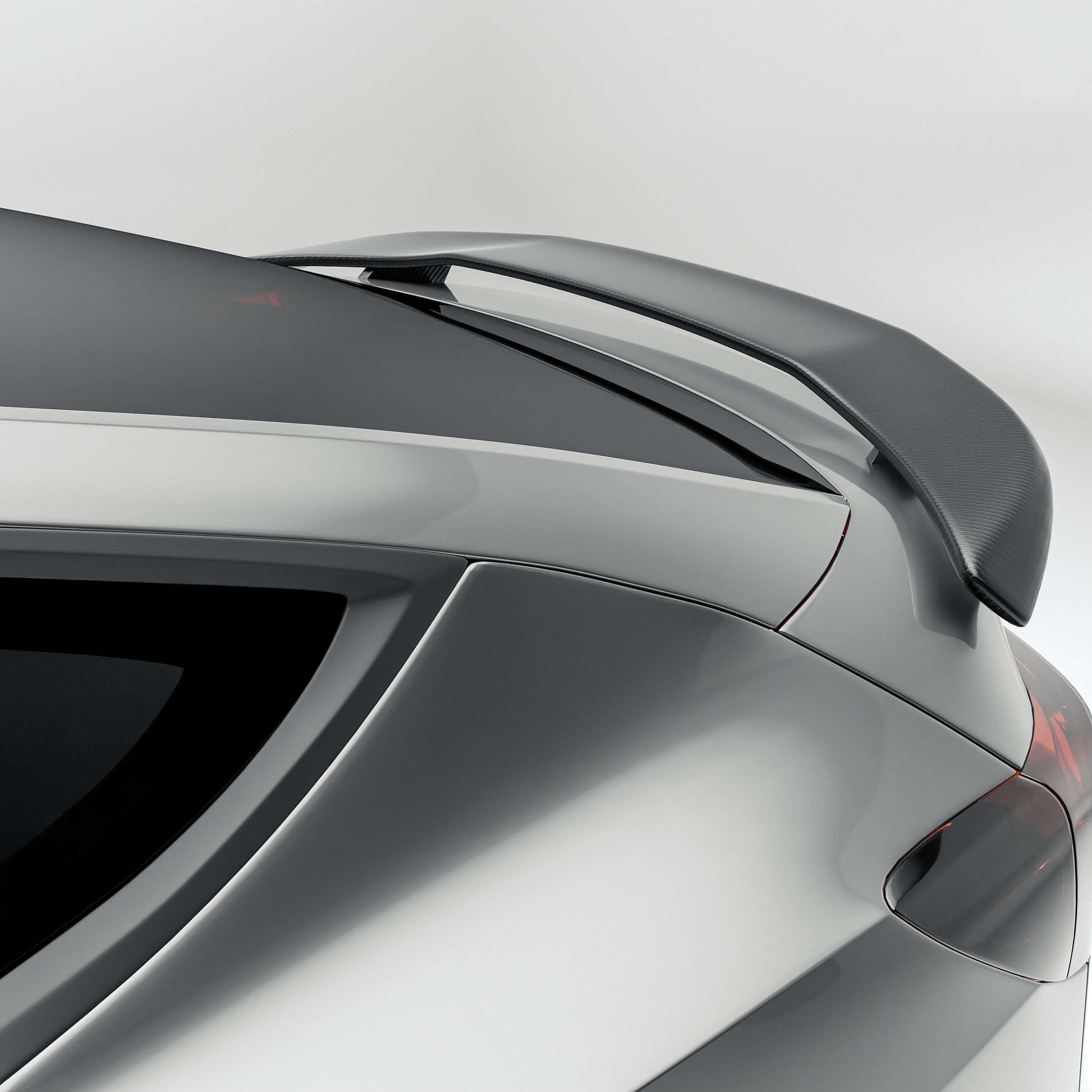 Tesla Model Y Juniper carbon fiber rear spoiler, full product view