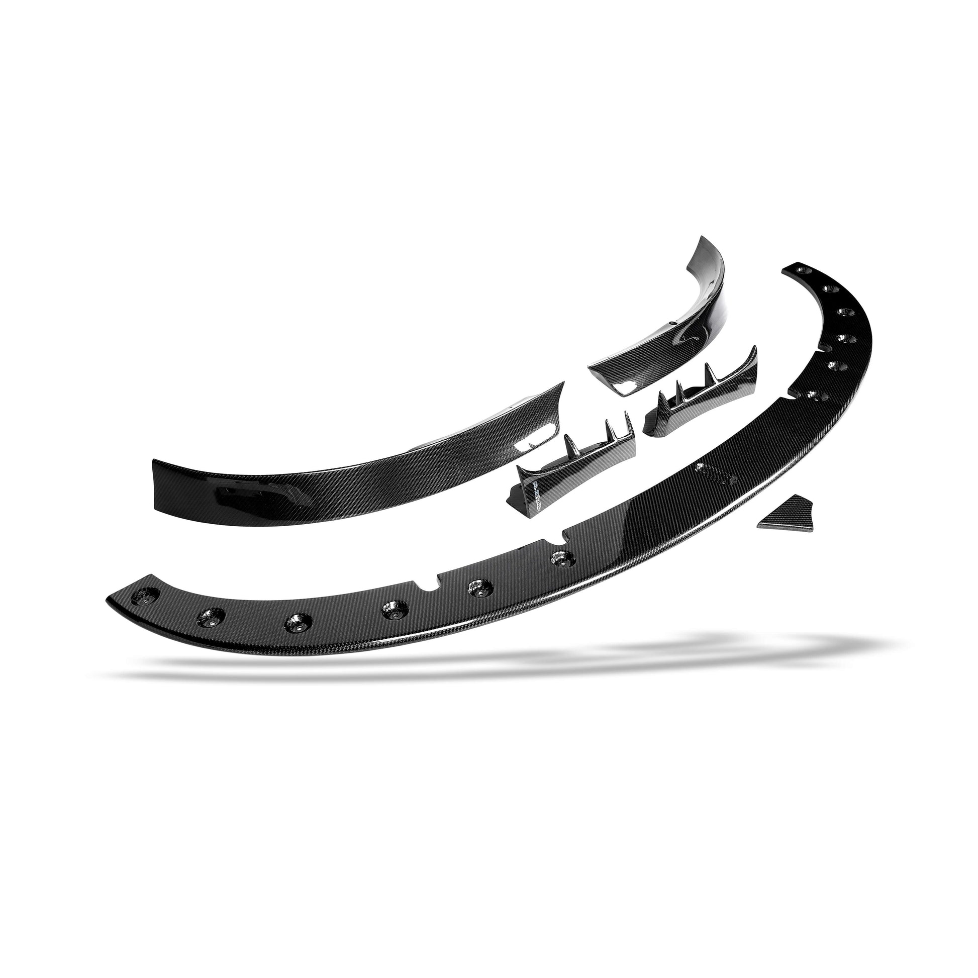 Tesla Model Y 2021-2024 front lip installed bumper view