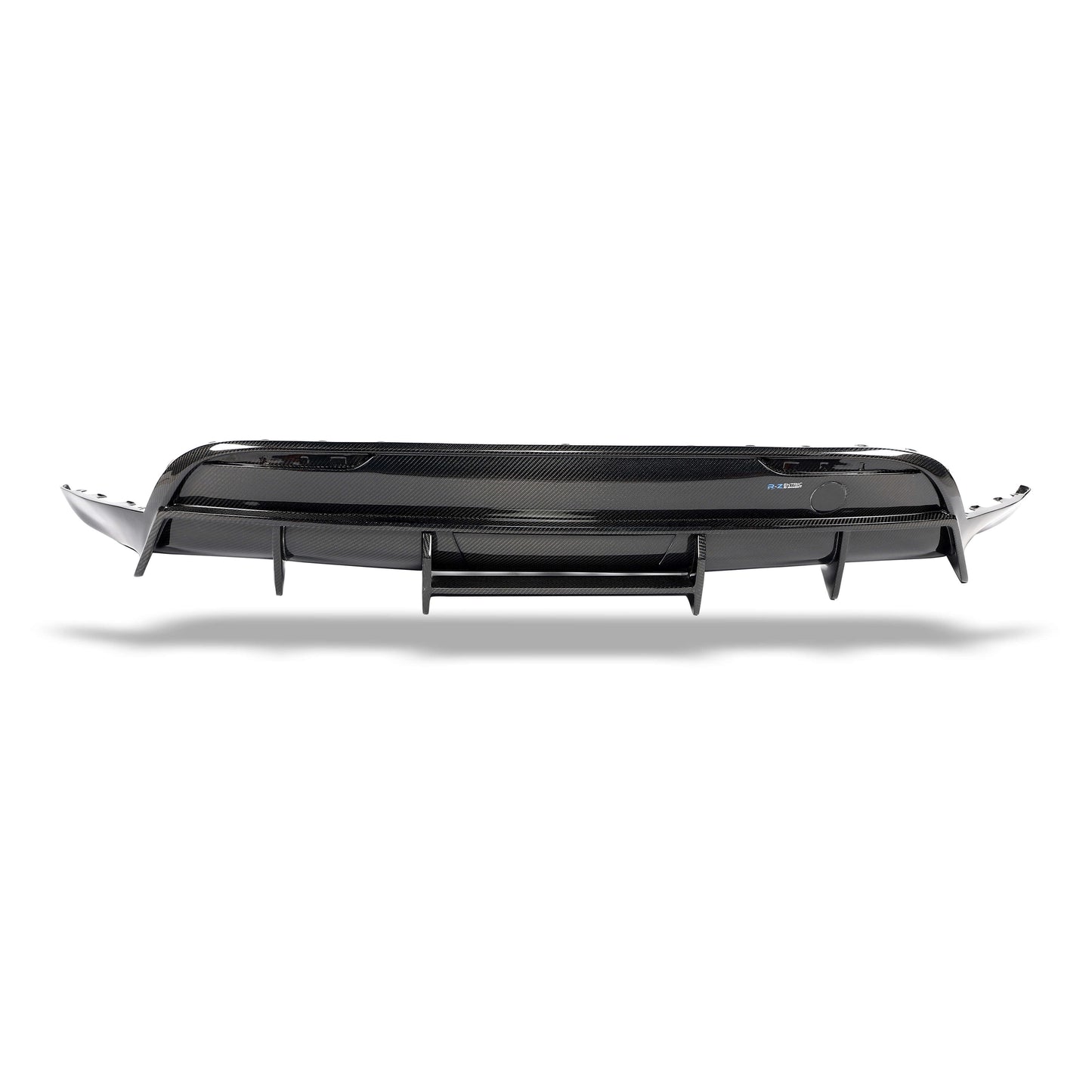 Tesla Model Y 2021-2024 rear diffuser installed bumper view