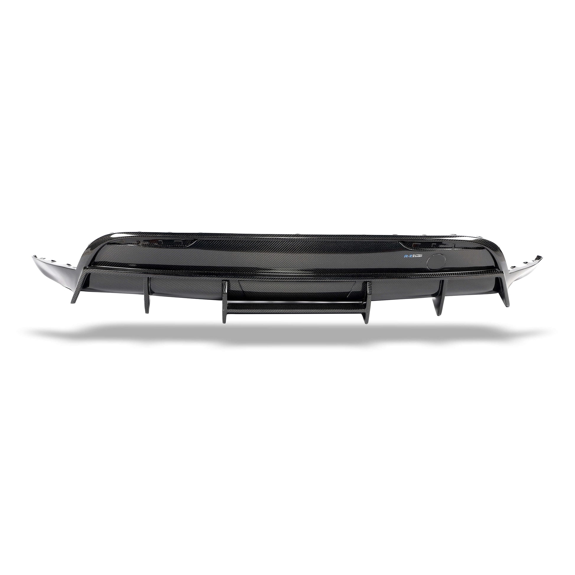 Tesla Model Y 2021-2024 rear diffuser installed bumper view