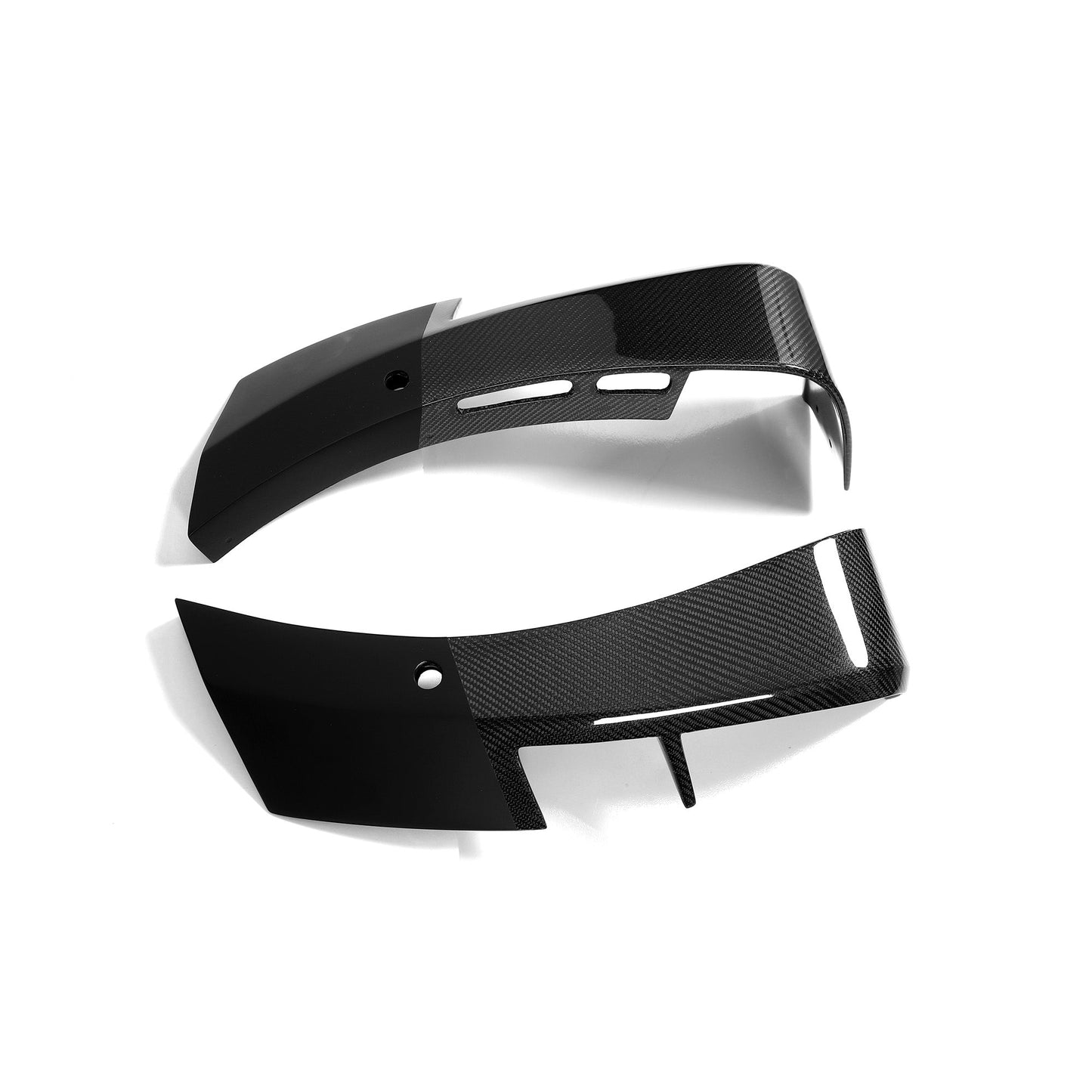 Set of carbon fiber wheel arch cover trims for the 2021-2024 Model Y