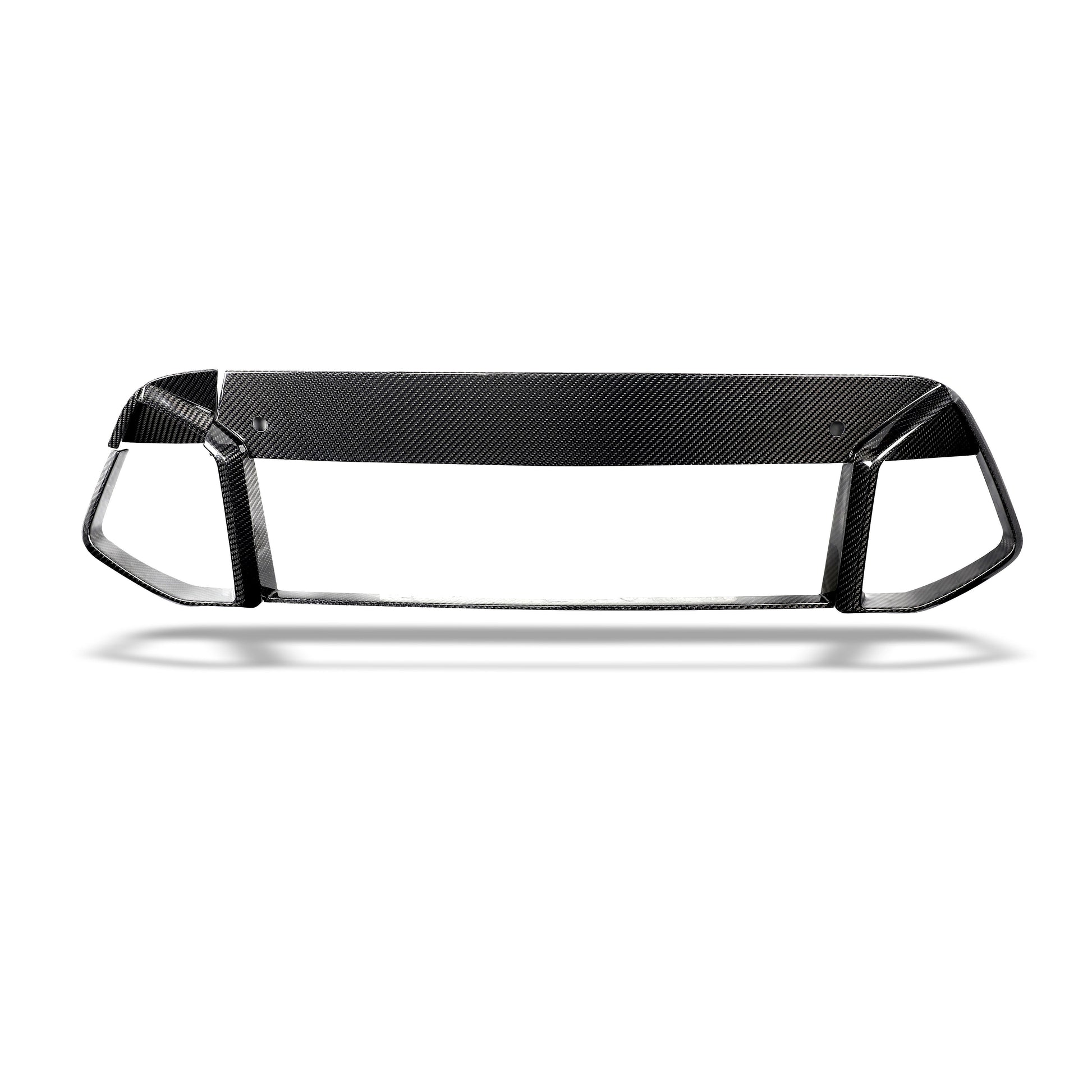 X6M F96 front bumper air intake trim weave detail close-up