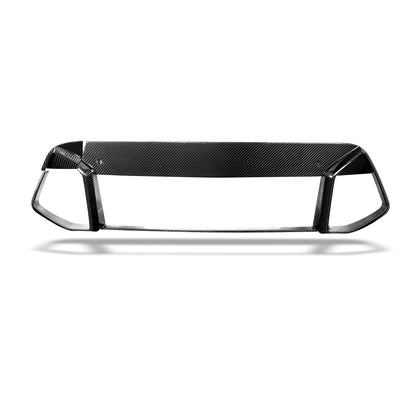 Carbon fiber air intake trim for BMW X5M F95, close-up weave