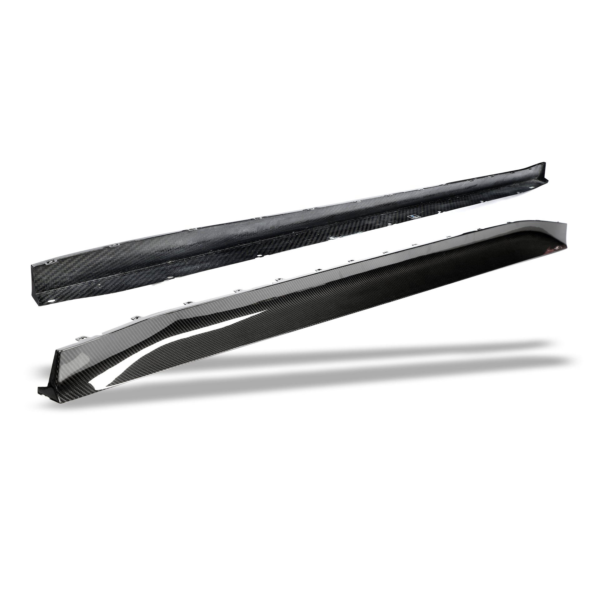 BMW M4 G82 carbon fiber race side skirt fitted on rocker panel
