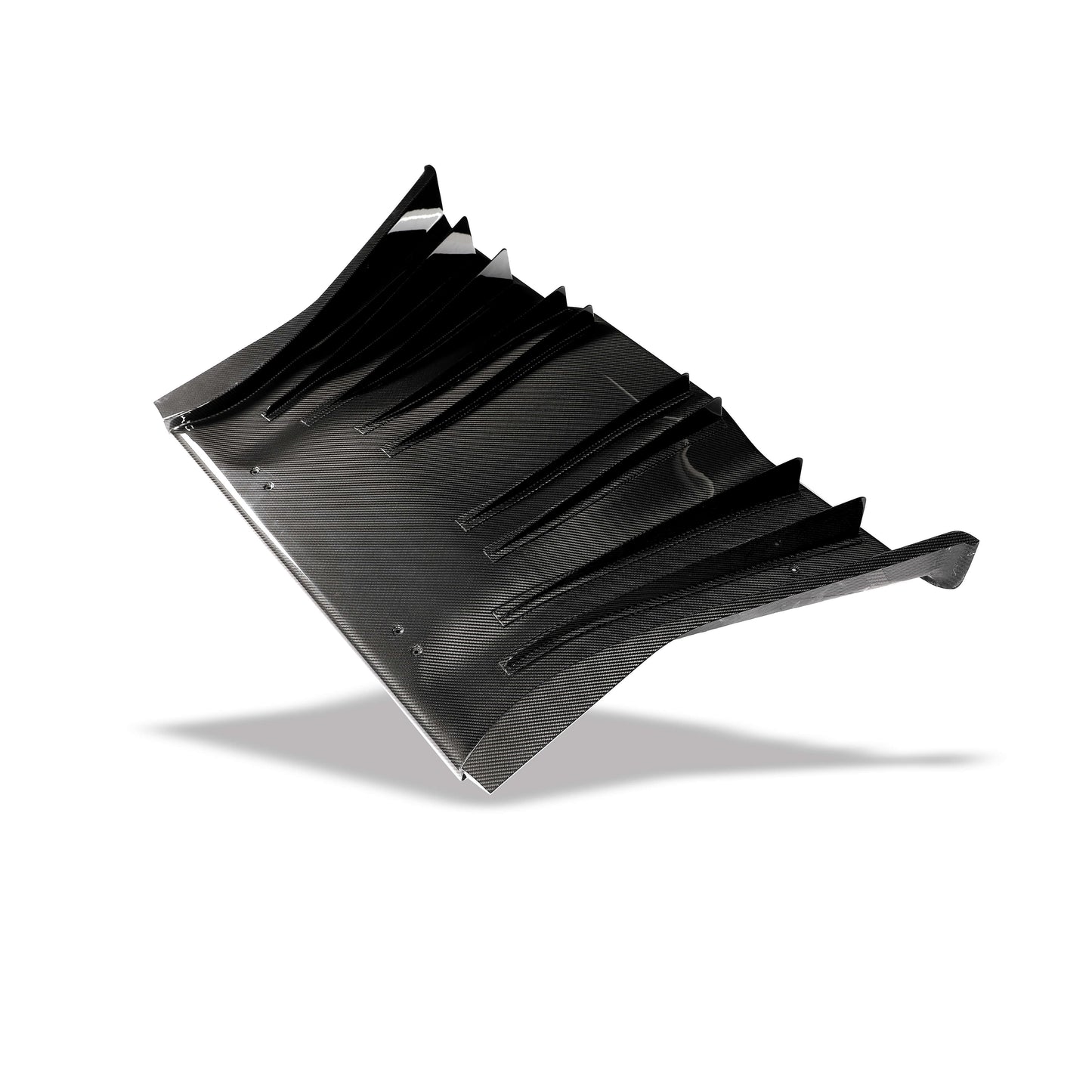 Corvette C7 carbon fiber diffuser, underside fitment view