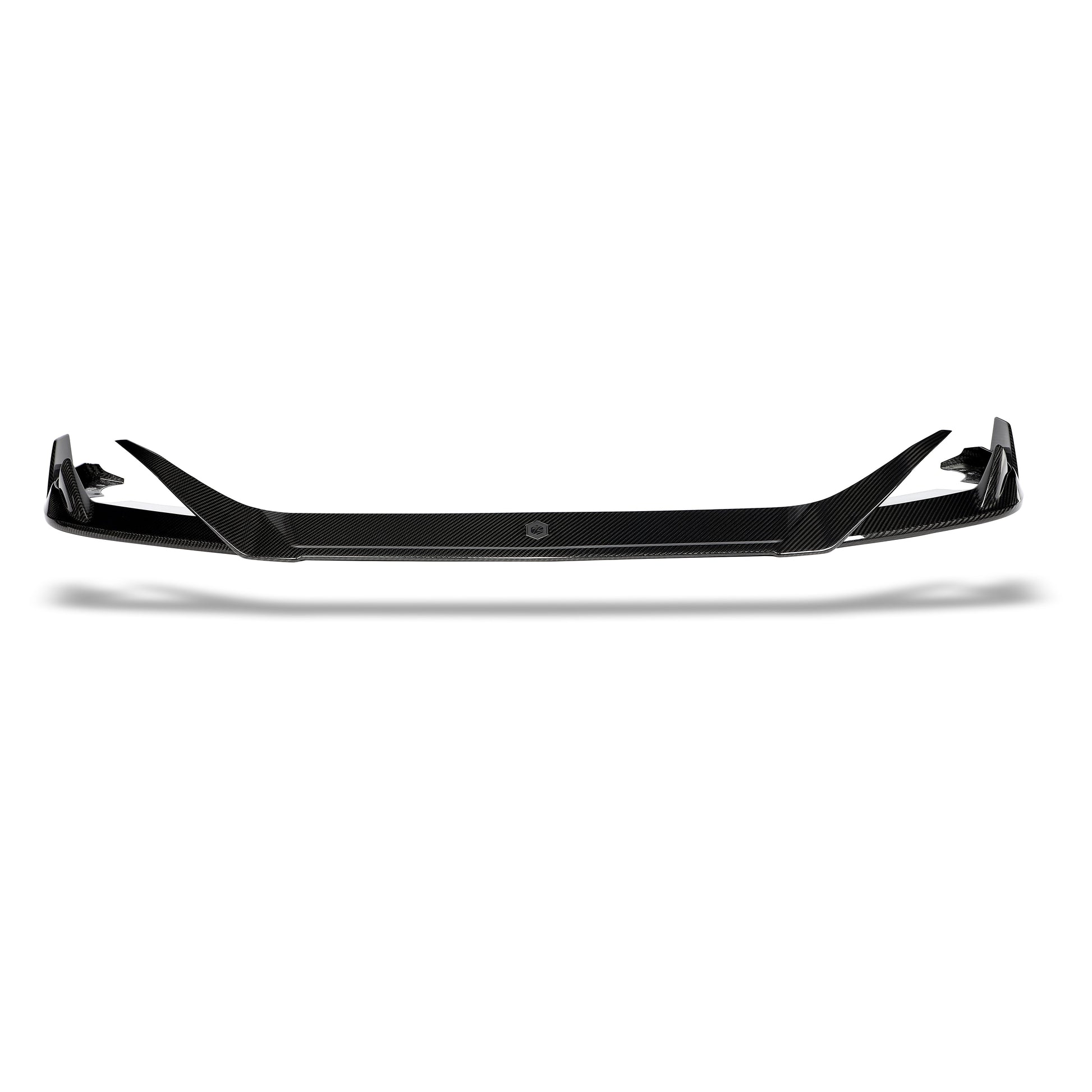 Carbon fiber front lip for BMW X5M F95, close-up weave detail