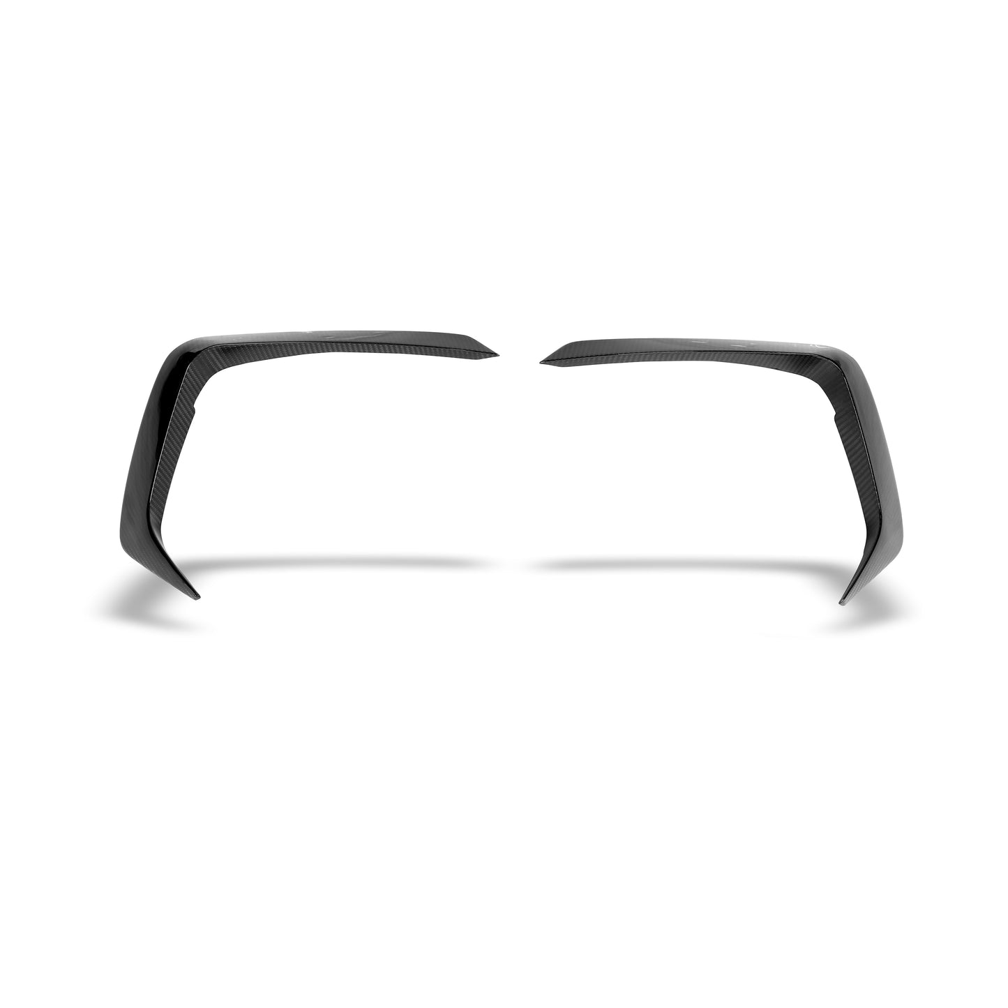 BMW M8 F93 carbon fiber front canard mounted corner view